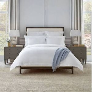 Sferra White Queen Bottom Sheet